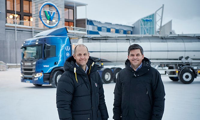 Magnus Sundström, CEO Wibax Logistics och Jonas Wiklund, CEO Wibax Group.