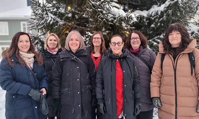 Från vänster: Sandra Åström Wibax, Linda Larsson Pite Energi, Johanna Vincent Sparbanken Nord, Åsa Rundgren Smurfit Kappa Piteå, Lena Fernberg ShoreLink, Cathrine Granberg Piteå kommun, Marie Lindgren Berglund Piteå Science Park